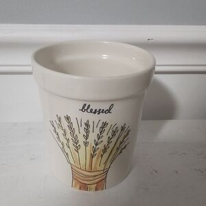 Rae Dunn Thanksgiving Fall Vintage Script Blessed Untesil Holder